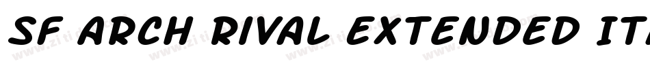 SF Arch Rival Extended Italic字体转换